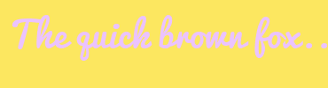 Image with Font Color EBC3FF and Background Color FCE760